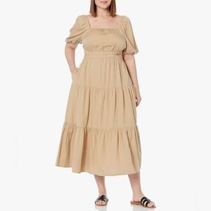 The Drop Women's Anaya Square neck, cutout tiered maxi dress